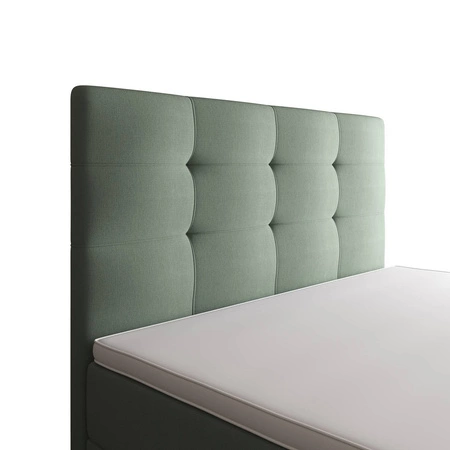 Kontinentální postel Flint 120x200 mint v moderním skandinávském stylu s čalouněným čelem postele s úložným boxem