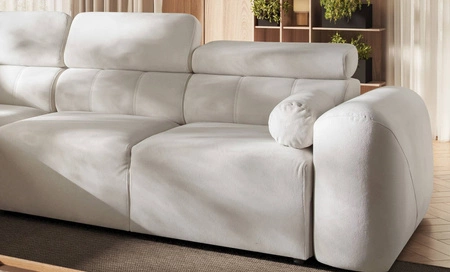 Rohová pohovka s funkcí spaní Cantare cihlově červená levý roh funkční a pohodlná rohová pohovka s moderním designem plyšová látka