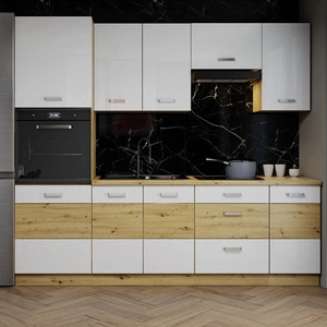 Sada kuchyňského nábytku Alpine 240 cm Skříňky vypadají skvěle v klasických i moderních interiérech