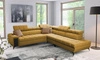 Rohová sedačka s funkcí spaní Bolmso IX hořčice pravá pohodlná stylová rohová sedačka do obývacího pokoje se zásuvkovými kontejnery na lůžkoviny