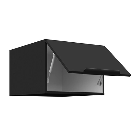 Rohová sestava kuchyňského nábytku Brianza / Černá 330x210 cm kovové úchytky skříněk vypadají skvěle v moderních interiérech