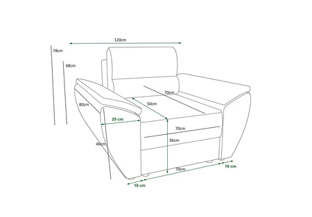 Křeslo Fogu šedý jasan moderní design pohodlné křeslo do obývacího pokoje manšestrová látka s výraznými pruhy široké područky