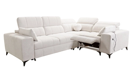 Rohová sedací souprava s funkcí spaní Penejos II Lux losos pravý Pohodlná rohová sedací souprava do obývacího pokoje s pohodlným výsuvným podnožníkem