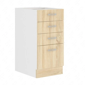 Stojanová kuchyňská skříňka se zásuvkami Sold 40 D 4S BB skříňka odolná proti vysoké teplotě páry a rozlité kapalině