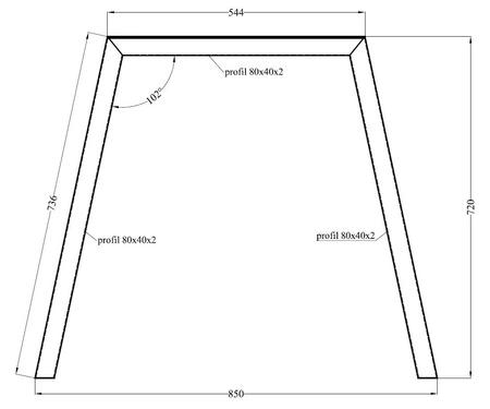 Stůl Malden 138x90 cm řemeslný dub / černá jednoduchá forma nábytku obohacená stylovými černými nohami v loftovém stylu odolná proti rozlití deska