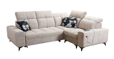 Rohová pohovka s funkcí spaní Buffalo II modrá pravá Funkční a stylová rohová pohovka s nastavitelnými opěrkami hlavy