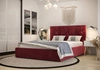 Čalouněná postel Hestia 160x200 s úložným boxem bordó v moderním skandinávském stylu s pohodlným čelem