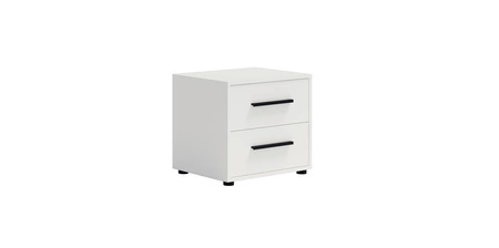 Maxione noční stolek bílý elegantní skříňka se zásuvkami do ložnice funkční nábytek v nadčasovém designu
