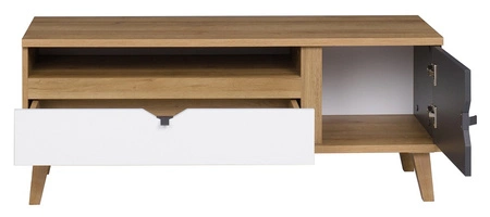 Nábytková sestava Memone zlatý dub / bílá / grafit moderní designová stylová sestava nábytku do pokoje pro mládež ve skandinávském stylu