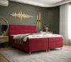 Kontinentální postel Bing 180x200 vínová v moderním skandinávském stylu s výrazným čelem
