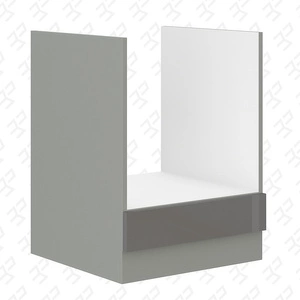 Trouba vestavná skříň Šedá 60 D GAZ BB kuchyňská skříňka odolná páře vysoké teplotě a rozlité tekutině