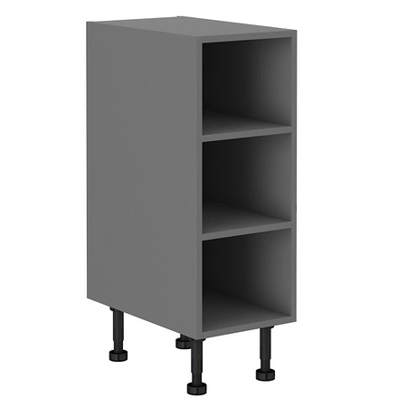 Sada kuchyňského nábytku Corsico 300 cm elegantní kuchyňské skříňky s kovovými hranami úchytek skříňka s nákladním košem