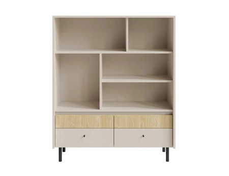 Nábytková sestava Cappo béžový písek / olejovaný dub Stylový nábytek do obývacího pokoje v decentních barvách a minimalistickém provedení