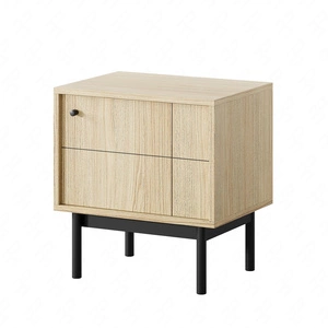 Dubová noční skříňka Modesta linea ideální pro ložnicový set na vysokých dřevěných nohách trendy barvy