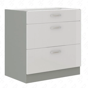 Stojací kuchyňská skříňka se zásuvkami Bianka 80 D 3S BB skříň odolná proti páře vysoké teplotě a rozlité kapalině