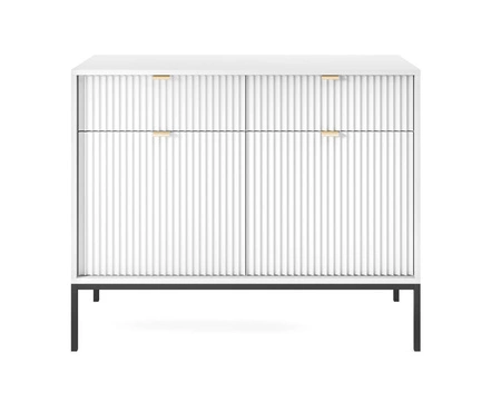 Zásuvková komoda Lovro 104 cm bílá moderní design potěší milovníky osobitých interiérů