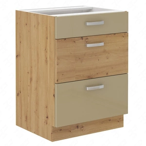 Arton 60 D 3S BB stojatá kuchyňská skříňka se zásuvkami odolná proti páře, rozlití a vysokým teplotám