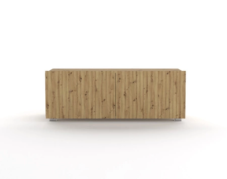 RTV skříňka Chladič 100 cm dub řemeslný s možností zavěšení stylové rýhované čelo elegantní forma nábytku v moderním stylu