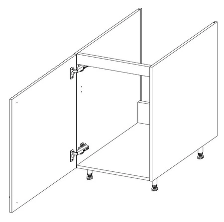 Kuchyňská skříňka pod dřez Style 50 ZL 1F BB skříň odolná proti páře vysoké teplotě a rozlité kapalině