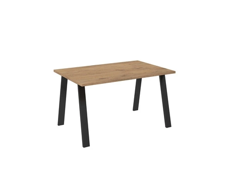 Stůl Malden 138x90 cm dub lancelot / černá jednoduchá forma nábytku obohacená o stylové černé nohy v loftovém stylu odolná proti rozlití deska