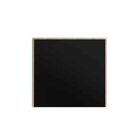 Kontinentální postel Casey 90x200 béžová v moderním skandinávském stylu s čalouněným čelem postele s úložným boxem