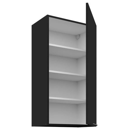 Kuchyňská nástěnná skříňka černá 50 G-90 1F kovová hrana rukojeti odolná proti vlhkosti a poškození skříňky