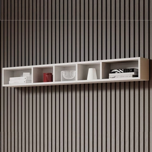 Police Toledo 169 cm bílá moderní designový nábytek vysoce kvalitní zpracování police do obývacího pokoje nebo ložnice