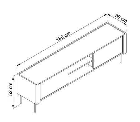 Stylová obývací stěna Tantuni ořech / béžová se zaoblenými předními hranami trendy barvy