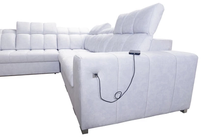 Rohová sedačka s funkcí spaní Luigi III grafitová pravá pohodlná rohová sedačka do obývacího pokoje ideální pro každodenní relaxaci