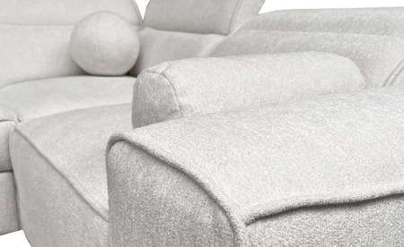 Rohová sedací souprava s funkcí spaní Viano IV šedá jasanová levostranná designová rohová sedací souprava, která se skvěle hodí do moderních interiérů