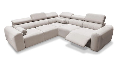 Cantare III Lux cihlově červená cihlově červená pravá rohová pohovka s funkcí spaní Stylová a pohodlná rohová pohovka do obývacího pokoje se zvedací podnožkou