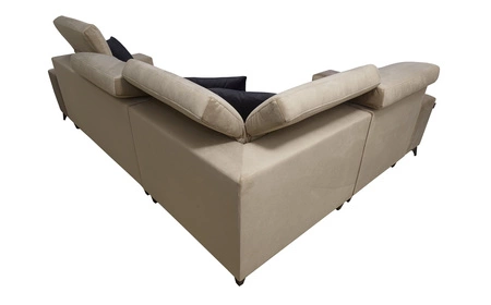 Pohovka na spaní Kelly Sleek II levandulově růžová levá elegantní rohová pohovka do obývacího pokoje z tkané látky