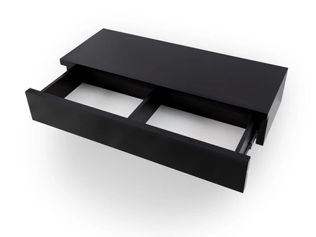 Závěsná konzola Navene 100 cm lesklá černá Funkční a všestranný doplněk do obývacího pokoje, předsíně nebo kanceláře