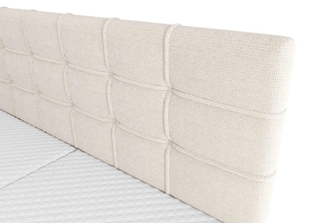 Kontinentální postel Irvine 180x200 béžová Stylová postel s úložným prostorem na lůžkoviny Pohodlné čelo postele zaujme svým elegantním designem