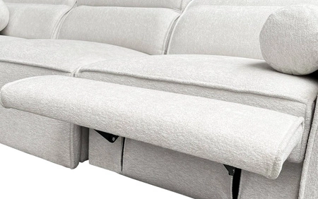 Rohová sedačka s funkcí spaní Viano III Lux šedá pravá moderní rohová sedačka do obývacího pokoje s výsuvnou podnožkou kontejner na ložní prádlo