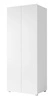 Dvoudveřová šatní skříň Apulia 80 cm bílý lesk minimalistický design jednoduchý tvar ideální skříň do ložnice nebo předsíně