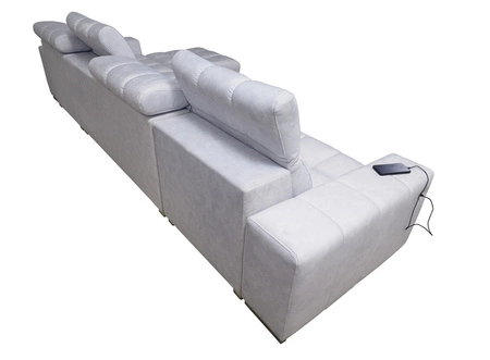 Pohovka na spaní Luigi XII černá pravá strana stylová rohová pohovka do obývacího pokoje v minimalistickém a elegantním provedení