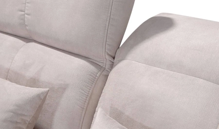 Rohová sedací souprava s funkcí spaní Laredo krémová levá pohodlná a stylová rohová sedací souprava s kontejnerem na lůžkoviny