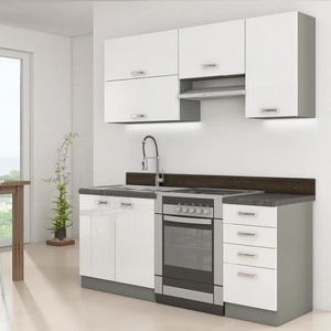 Sada kuchyňského nábytku Bianka 180 cm lesklá čela jedinečný styl skříněk bude ladit s interiérem každé kuchyně