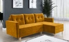 Rohová sedací souprava s funkcí spaní Telsze mustard univerzální elegantní rohová sedací souprava ve skandinávském tvaru velký prostor na lůžkoviny