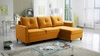 Rohová sedací souprava s funkcí spaní Terni žlutá pravá Praktická a funkční rohová sedací souprava s prostornými nádobami na lůžkoviny