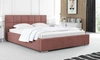Čalouněná postel Costa 140x200 losos Stylová postel s úložným prostorem na lůžkoviny Pohodlný podhlavník zaujme svým elegantním designem