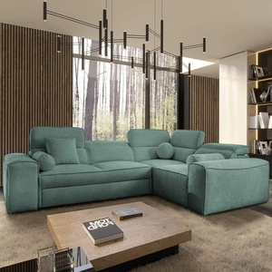 Rohová sedací souprava Viano II s funkcí spaní patina Pravá designová rohová sedací souprava, která se skvěle hodí do moderních interiérů