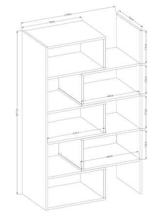 Vysoká knihovna Carl white ideální knihovna do pracovny nebo pokoje teenagera s možností rozšíření