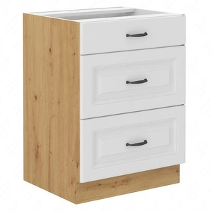 Kuchyňská skříňka stojící se zásuvkami Scandi 60 D 3S BB skříňka odolná páře vysoké teplotě a rozlité tekutině