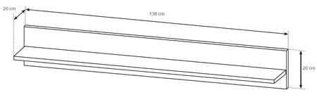 Sestava moderního designového nábytku Adria bílý lesk / dub vnuk skvěle zapadne do každého interiéru