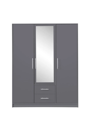 Zrcadlová skříňka Caspe 150 cm antracitový moderní design povrchová úprava ABS a hliníkové úchyty