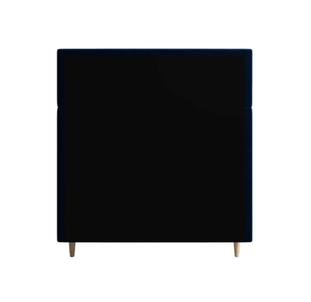 Kontinentální postel Bing 120x200 tmavě modrá v moderním skandinávském stylu s čalouněným čelem postele s úložným boxem