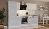 Kuchyňská sestava Toni 270 cm bílá / světlý beton vypadá skvěle v moderních interiérech