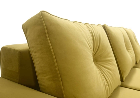 Rohová sedací souprava s funkcí spaní Terni tmavě modrá pravá Praktická a funkční rohová sedací souprava s prostornými nádobami na lůžkoviny